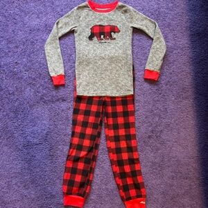 Eddie Bauer Bear and Buffalo Plaid Pajamas - Kids Size 6